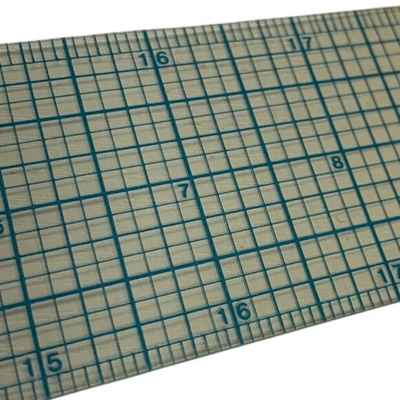 New 18" Long Counted Cross Stitch 8 to 16 Count Plastic Ruler Marking Craft Tool - Picture 3 of 3